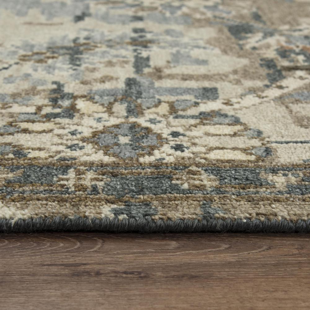 Hand Knotted Cut Pile Hand Spun Wool/ Tencel Rug, 8' x 10'. Picture 6