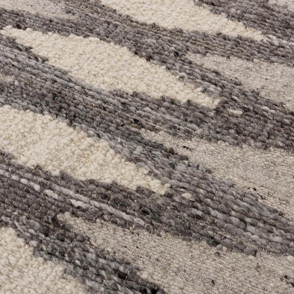 Hand Woven Flat Weave Pile Hand Spun Wool/ Cotton Rug, 8' x 10'. Picture 4