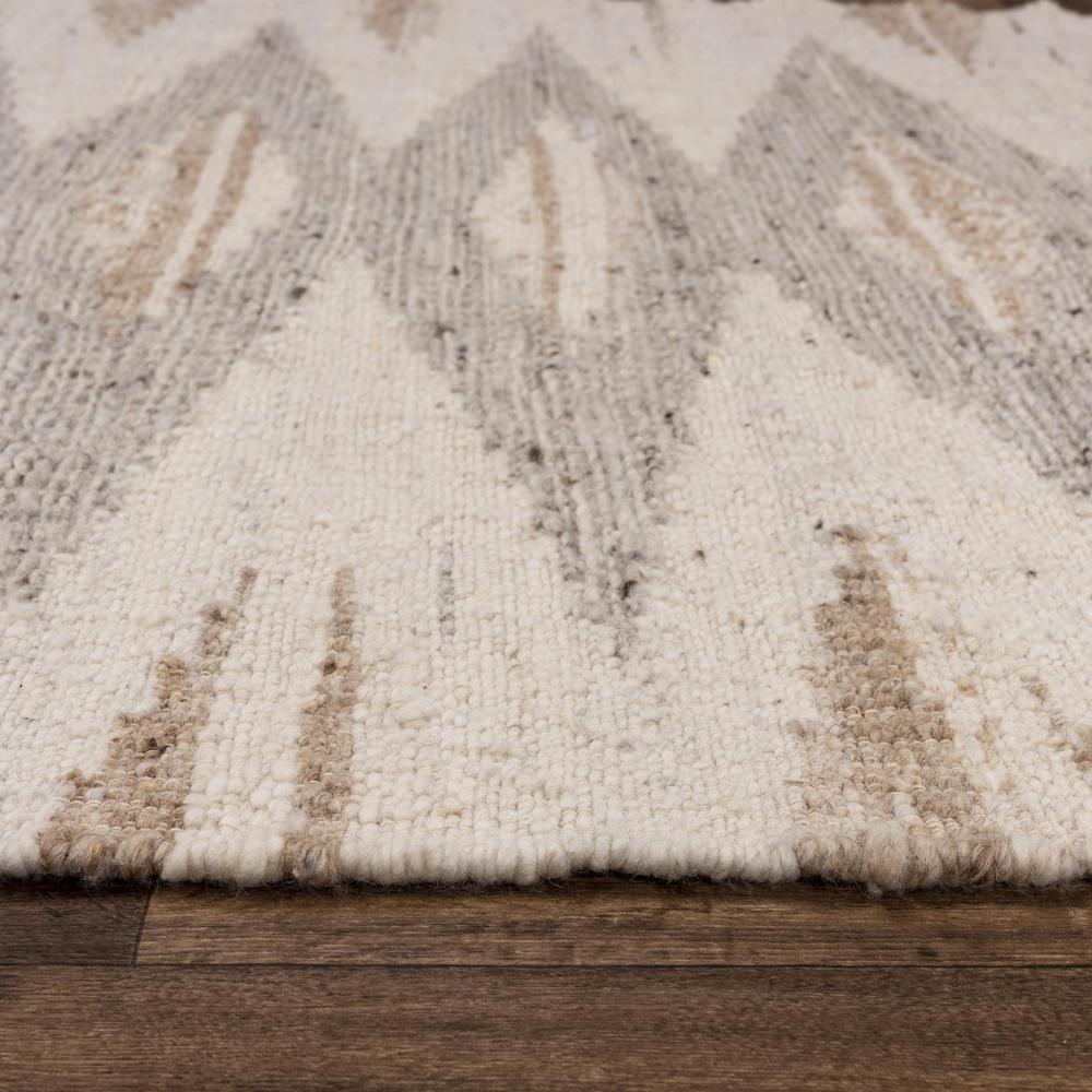 Hand Woven Flat Weave Pile Hand Spun Wool/ Cotton Rug, 8' x 10'. Picture 6