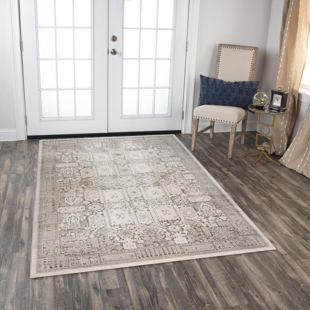 Power Loomed Cut Pile Polyester Rug, 6'7" x 9'6". Picture 2