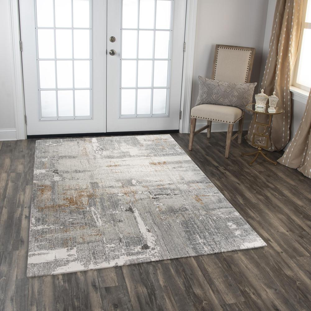 Machine/Hybrid Cut Pile Recycled Polyester Rug, 5'2" x 7'9". Picture 2