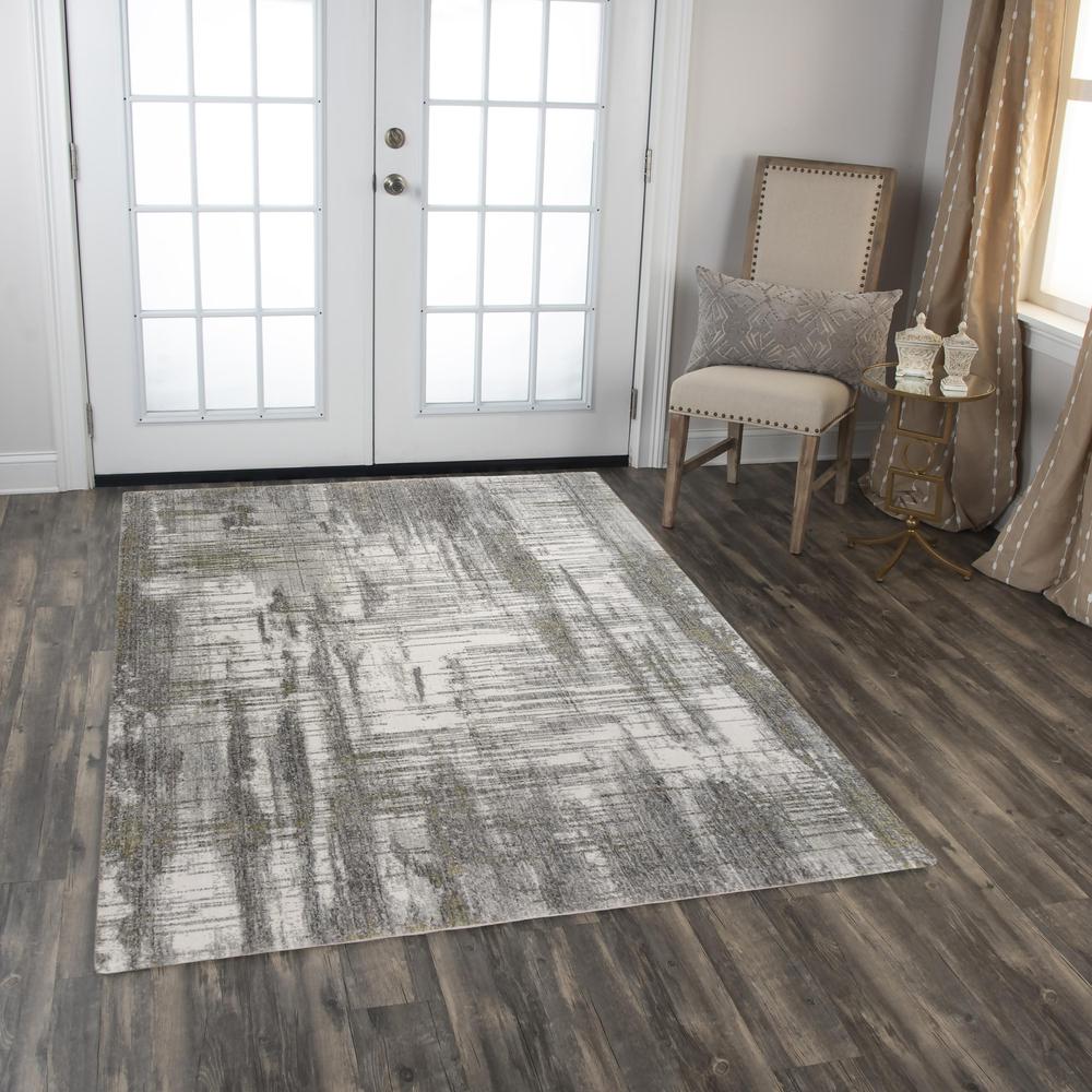 Machine/Hybrid Cut Pile Recycled Polyester Rug, 5'2" x 7'9". Picture 2