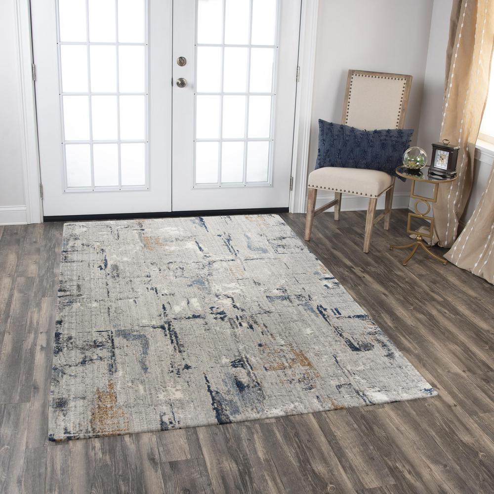 Machine/Hybrid Cut Pile Recycled Polyester Rug, 5'2" x 7'9". Picture 2