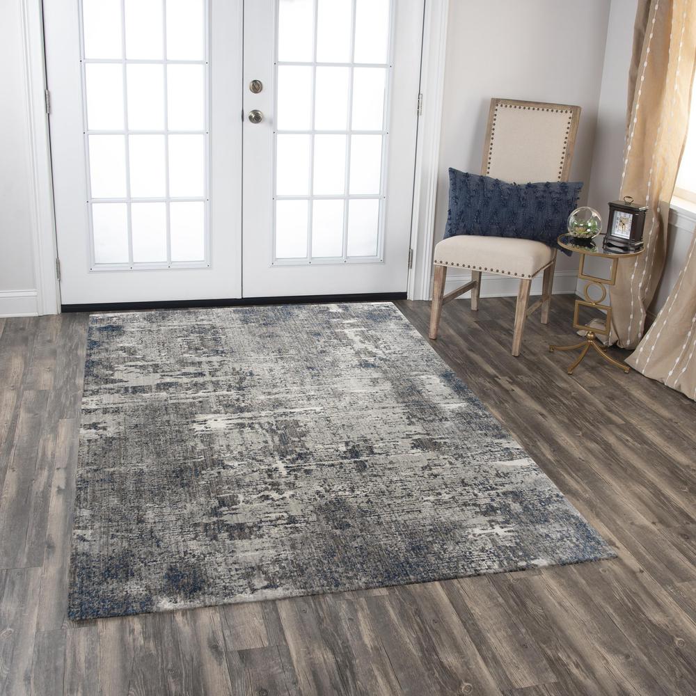 Machine/Hybrid Cut Pile Recycled Polyester Rug, 5'2" x 7'9". Picture 2