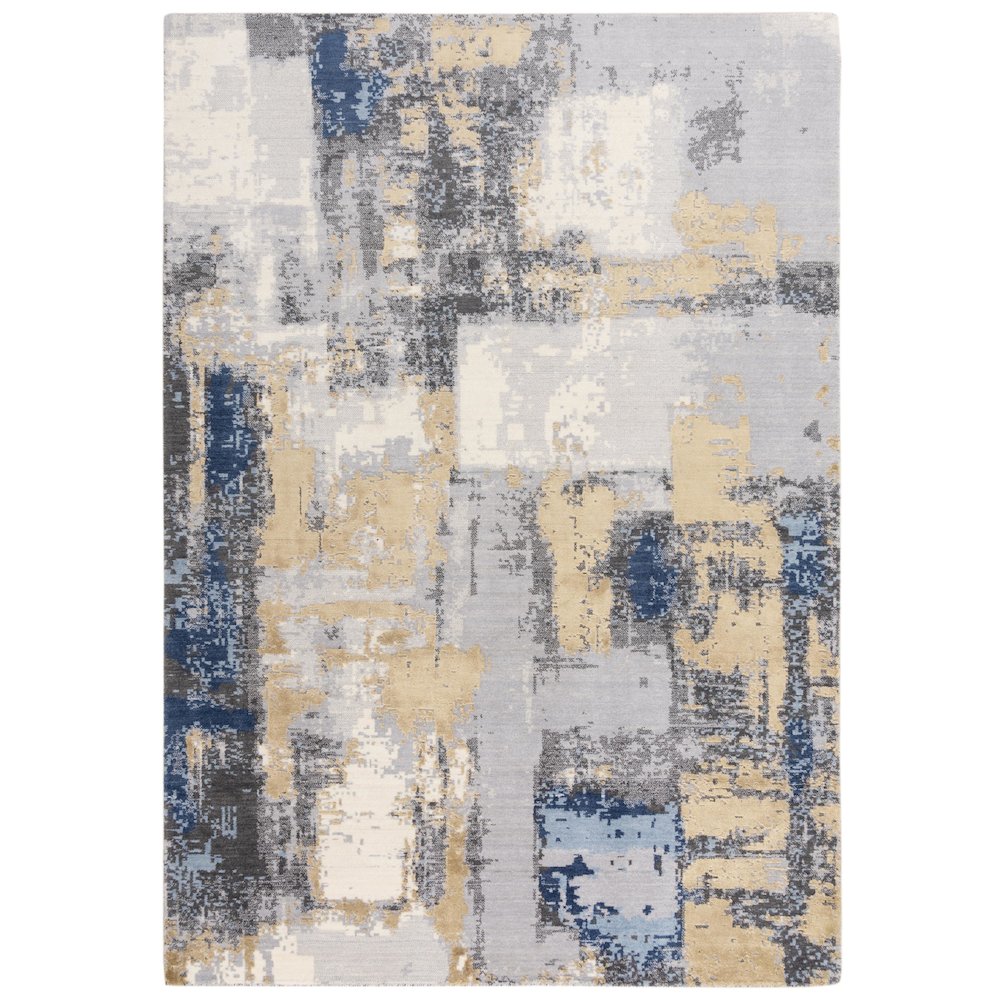 Hybrid Cut Pile NZ Wool/ Tencel Blend Rug, 2'6" x 8'. Picture 1