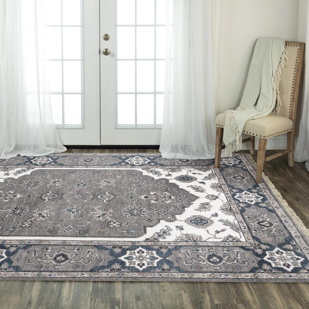 Hand Knotted Cut Pile Wool Rug, 6' x 9'. Picture 2