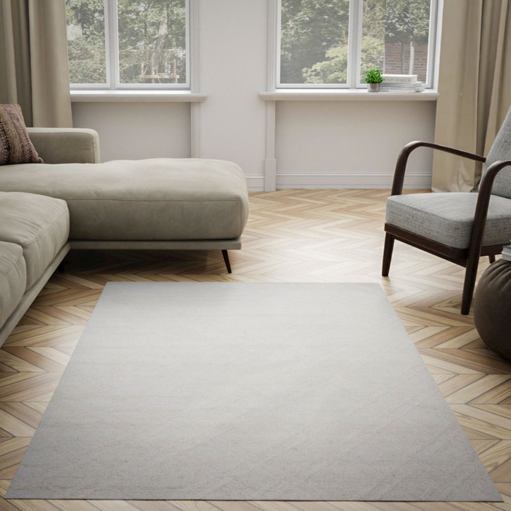 7'9" x 9'9" Loop/ High Low Pile Hand Tufted Rug. Picture 3