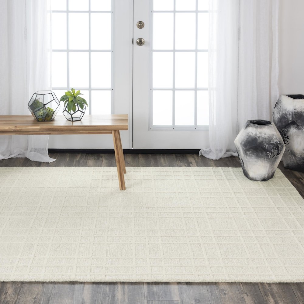 3' x 5' Cut & Loop Pile Hand Tufted Rug. Picture 6