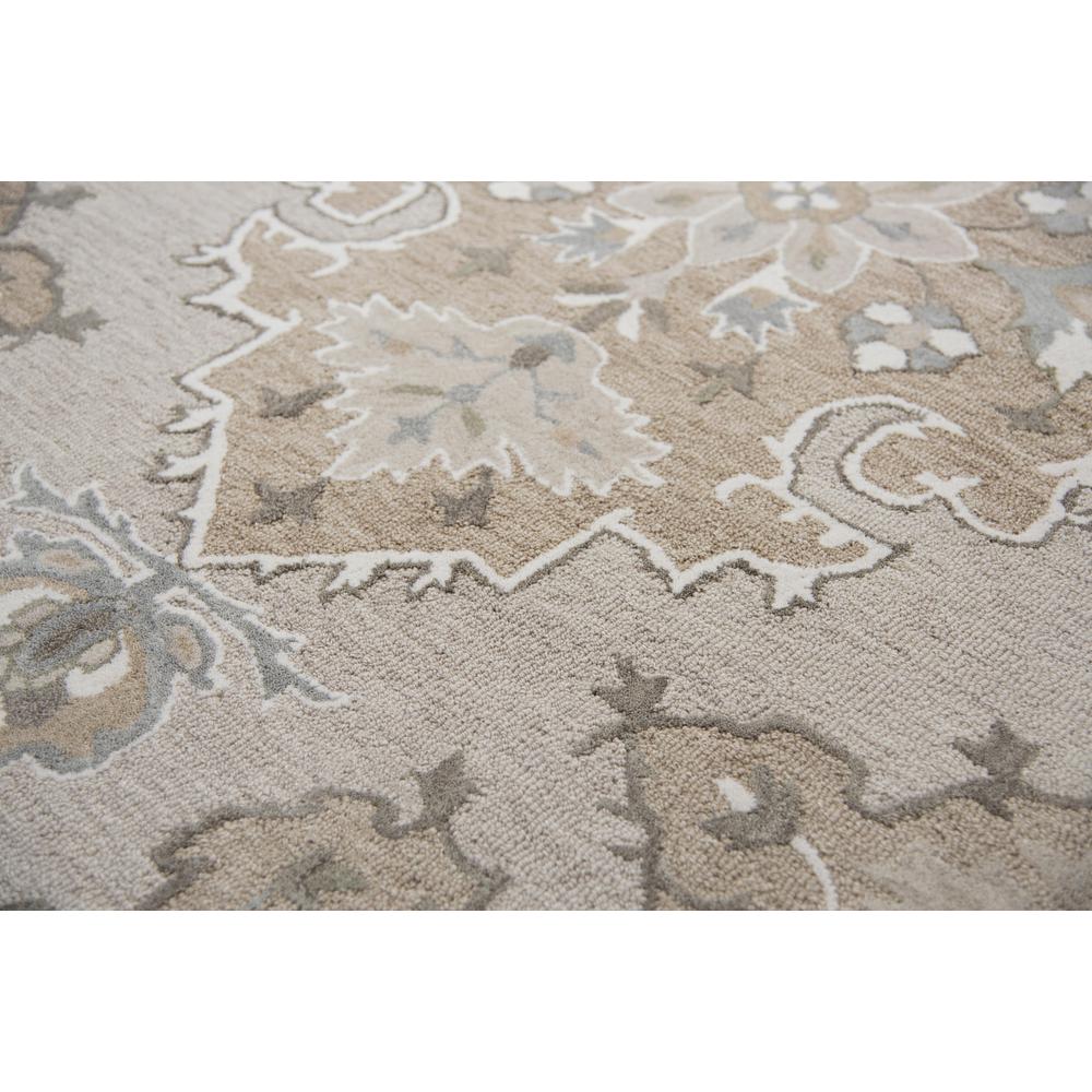 Hand Tufted Cut & Loop Pile Wool Rug, 2'6" x 8'. Picture 4