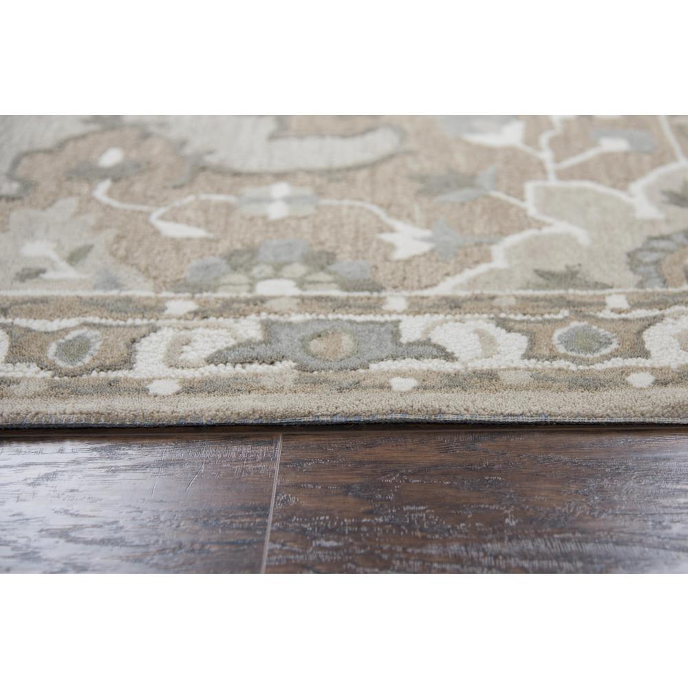 Hand Tufted Cut & Loop Pile Wool Rug, 2'6" x 8'. Picture 6