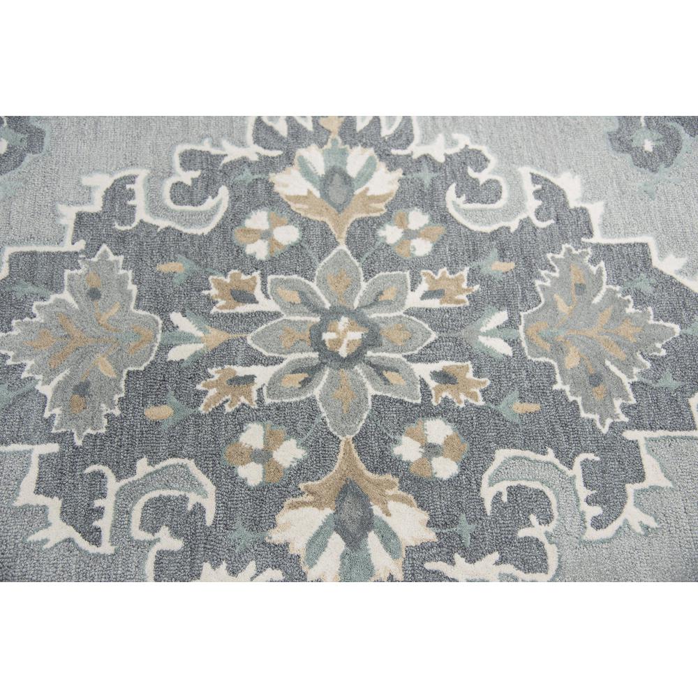 Hand Tufted Cut & Loop Pile Wool Rug, 2'6" x 8'. Picture 5