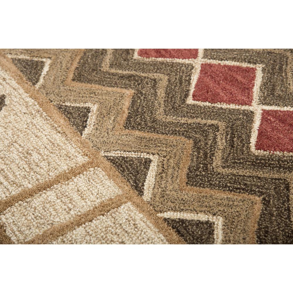 Hand Tufted Loop Pile Wool Rug, 5' x 8'. Picture 5