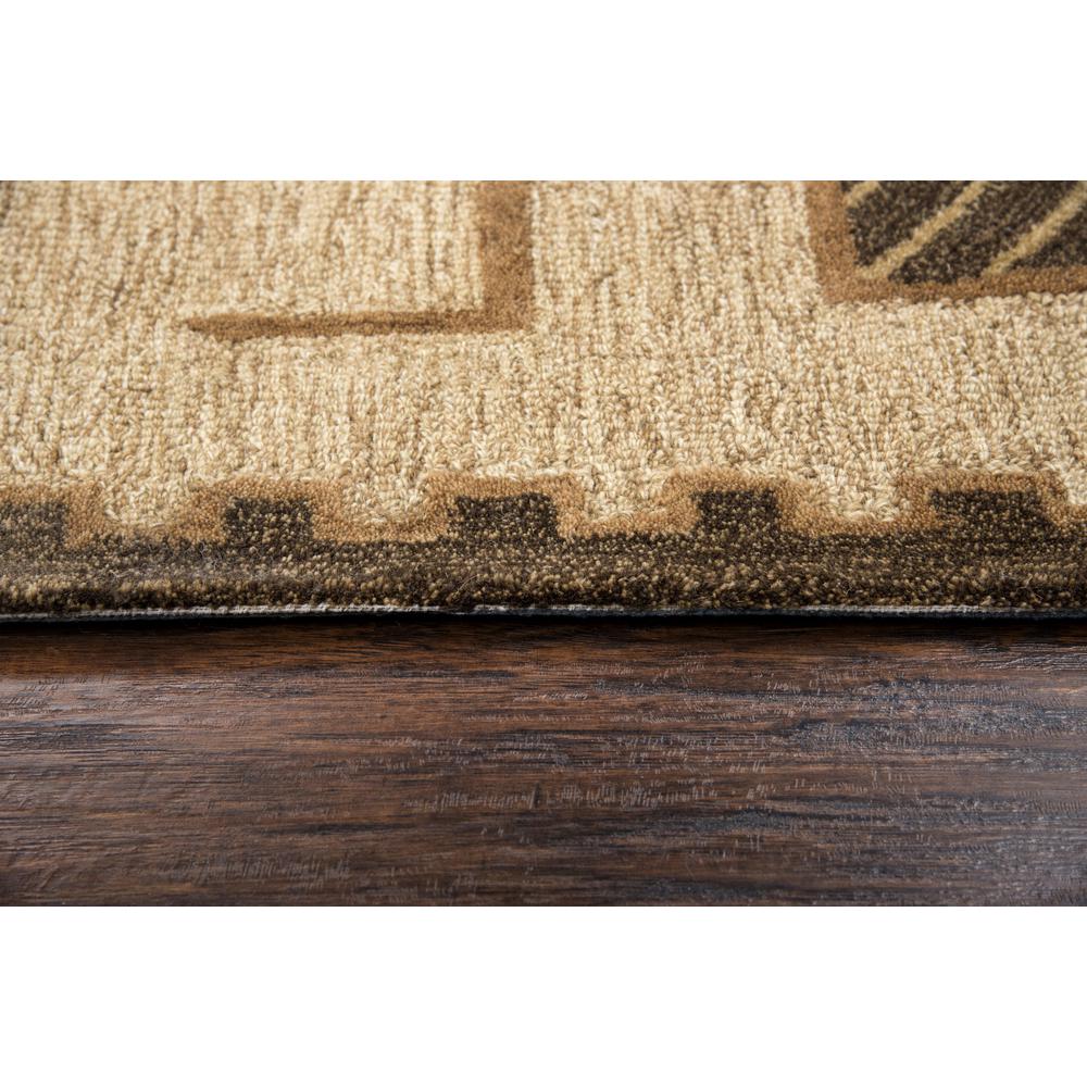 Hand Tufted Loop Pile Wool Rug, 5' x 8'. Picture 6