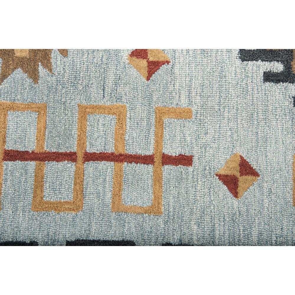 Hand Tufted Loop Pile Wool Rug, 5' x 8'. Picture 4