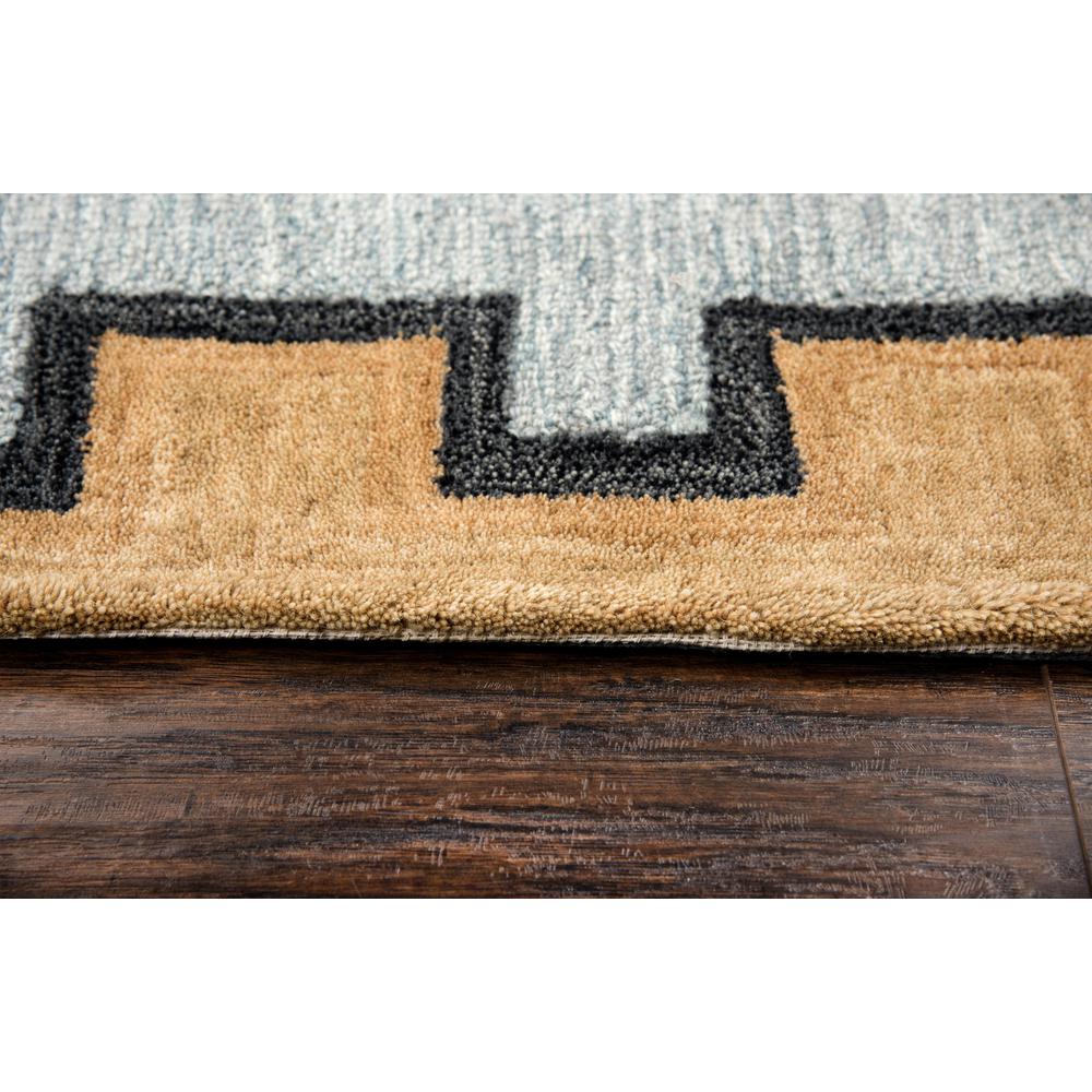 Hand Tufted Loop Pile Wool Rug, 5' x 8'. Picture 6