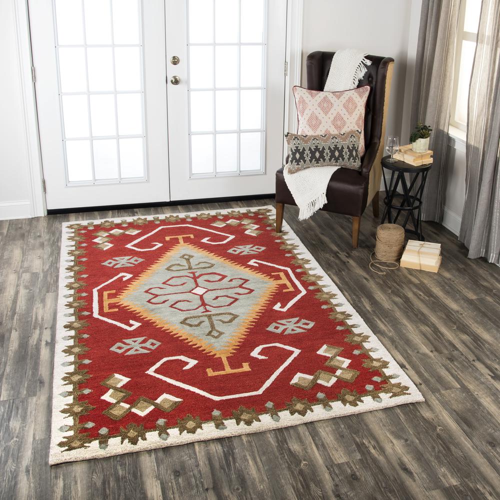 Durango Red 8' x11' Hand-Tufted Rug- DR1013. Picture 6