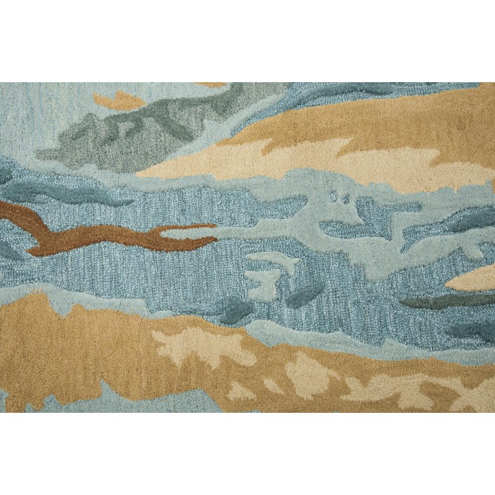 Hand Tufted Cut & Loop Pile Wool Rug, 2'6" x 8'. Picture 4