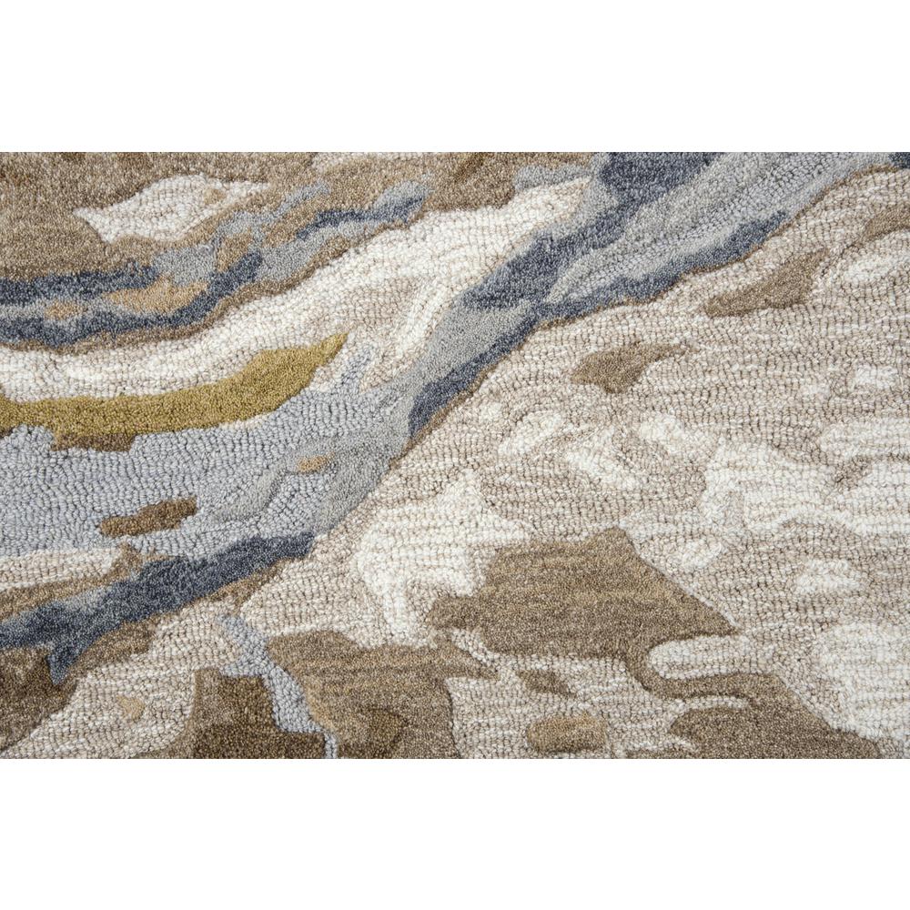 Hand Tufted Cut & Loop Pile Wool Rug, 2'6" x 8'. Picture 4