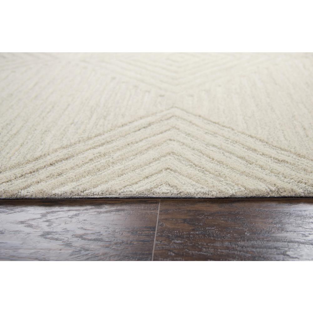 Hand Tufted Cut & Loop Pile Wool Rug, 2'6" x 8'. Picture 6