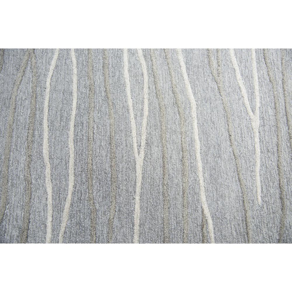 Hand Tufted Cut & Loop Pile Wool Rug, 2'6" x 8'. Picture 5