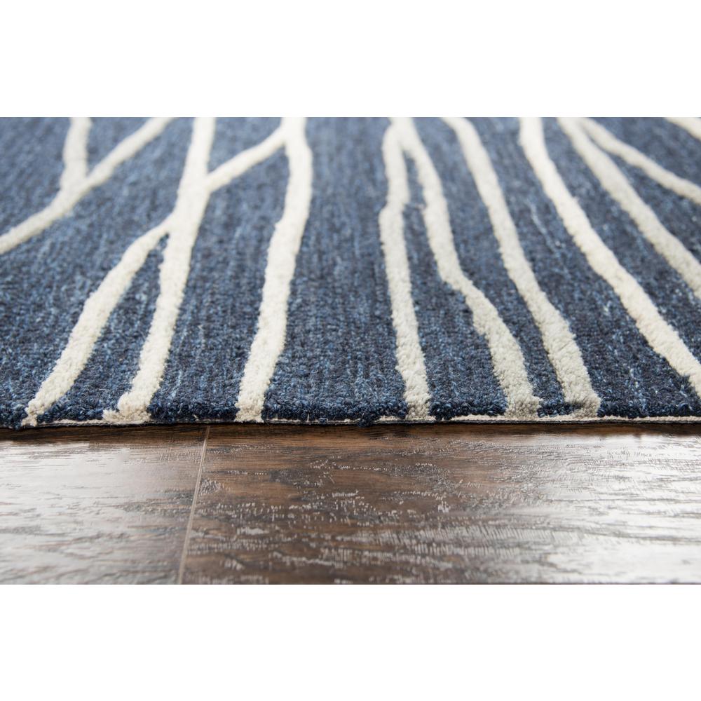 Hand Tufted Cut & Loop Pile Wool Rug, 2'6" x 8'. Picture 6