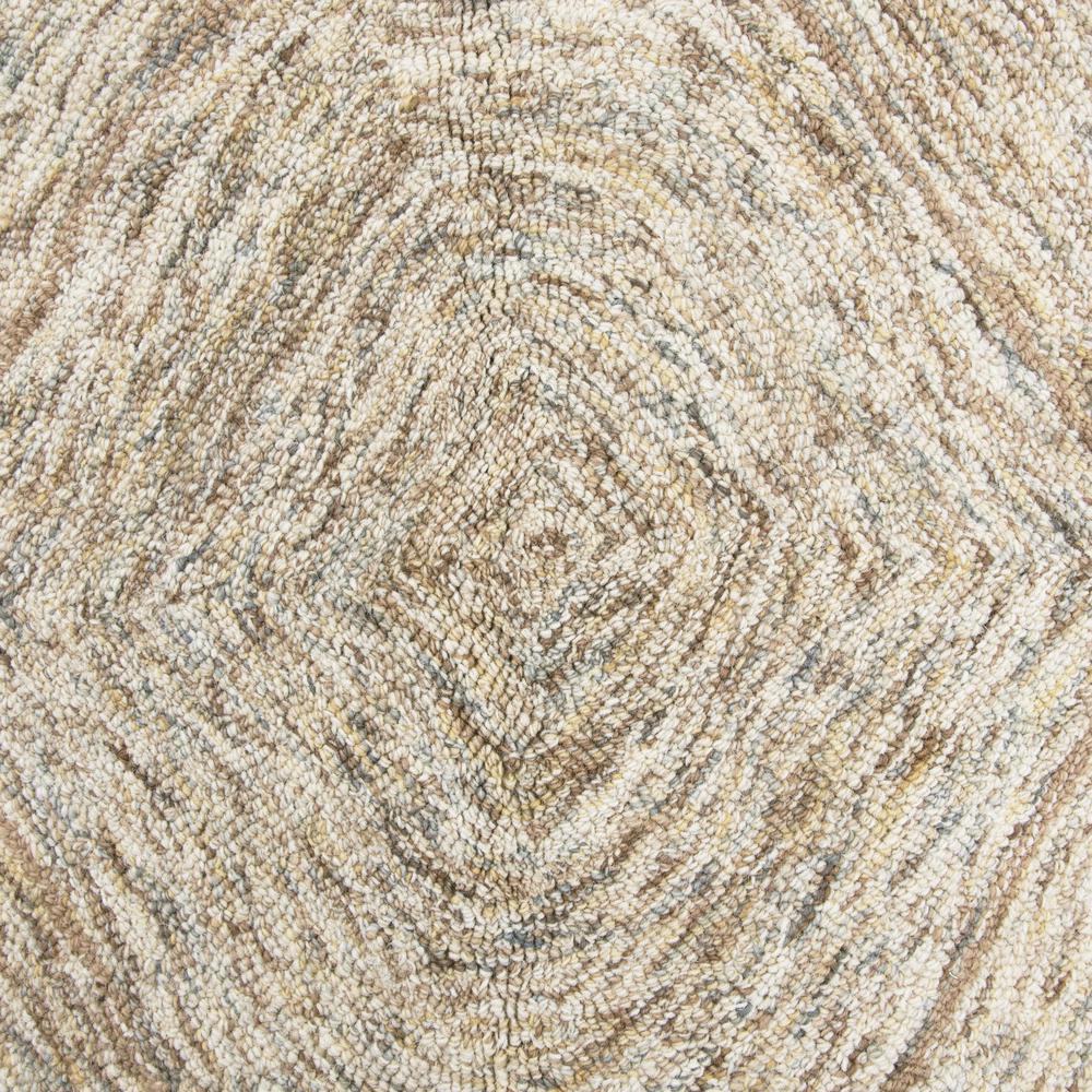 Hand Tufted Loop Pile Wool Rug, 3' x 5'. Picture 3