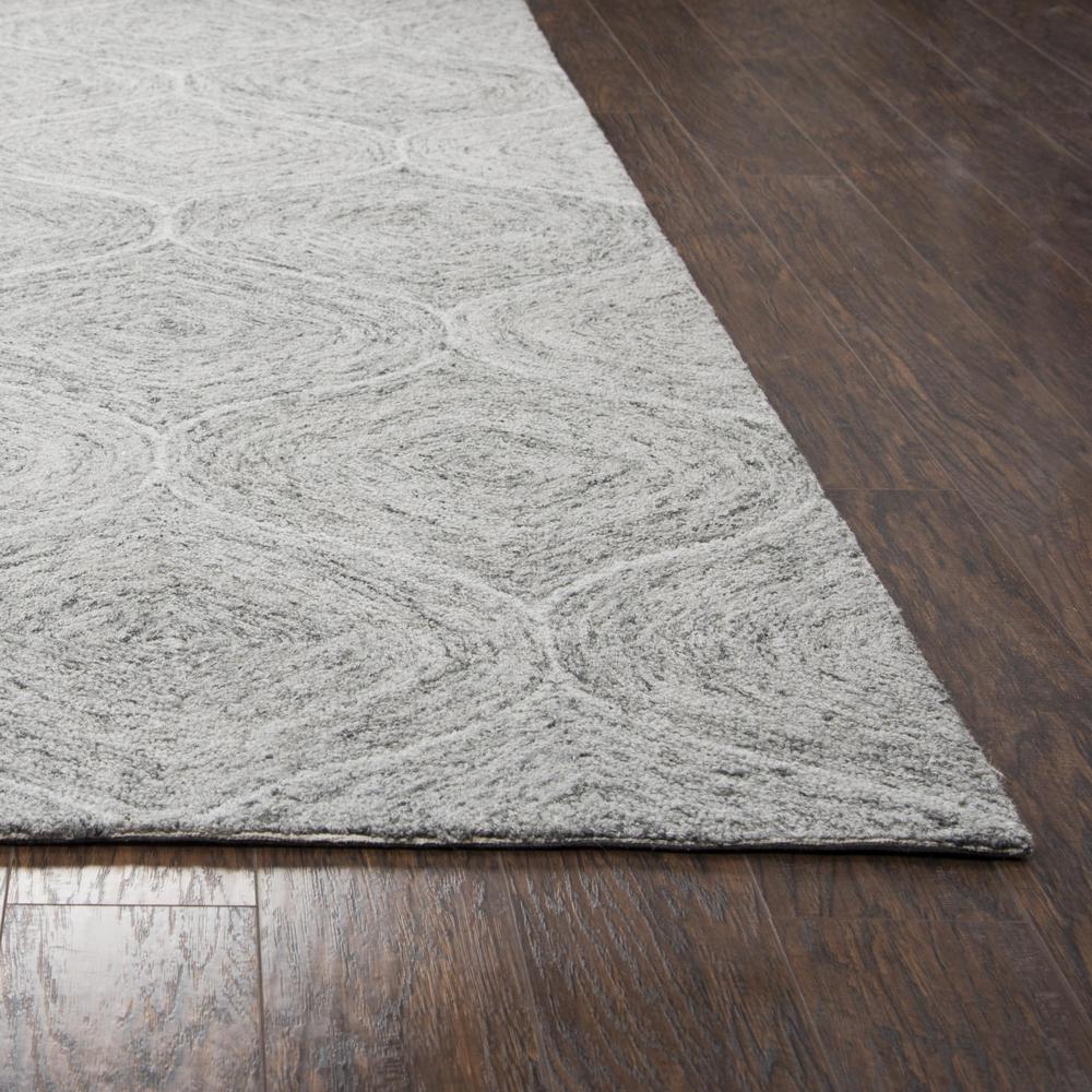 Hand Tufted Loop Pile Wool Rug, 3' x 5'. Picture 2