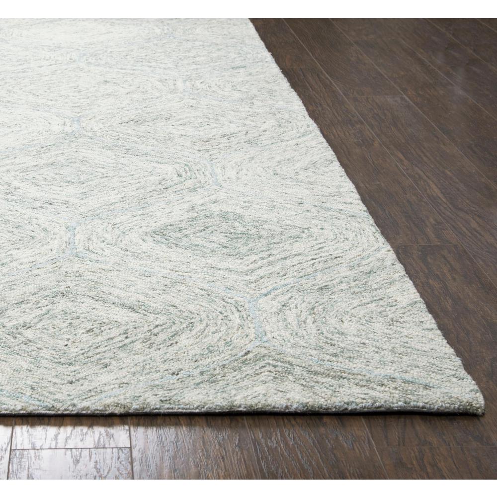 Hand Tufted Loop Pile Wool Rug, 3' x 5'. Picture 2