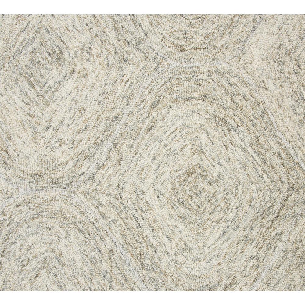 Hand Tufted Loop Pile Wool Rug, 3' x 5'. Picture 3