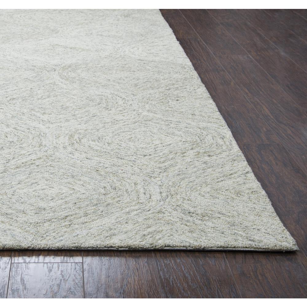 Hand Tufted Loop Pile Wool Rug, 3' x 5'. Picture 2