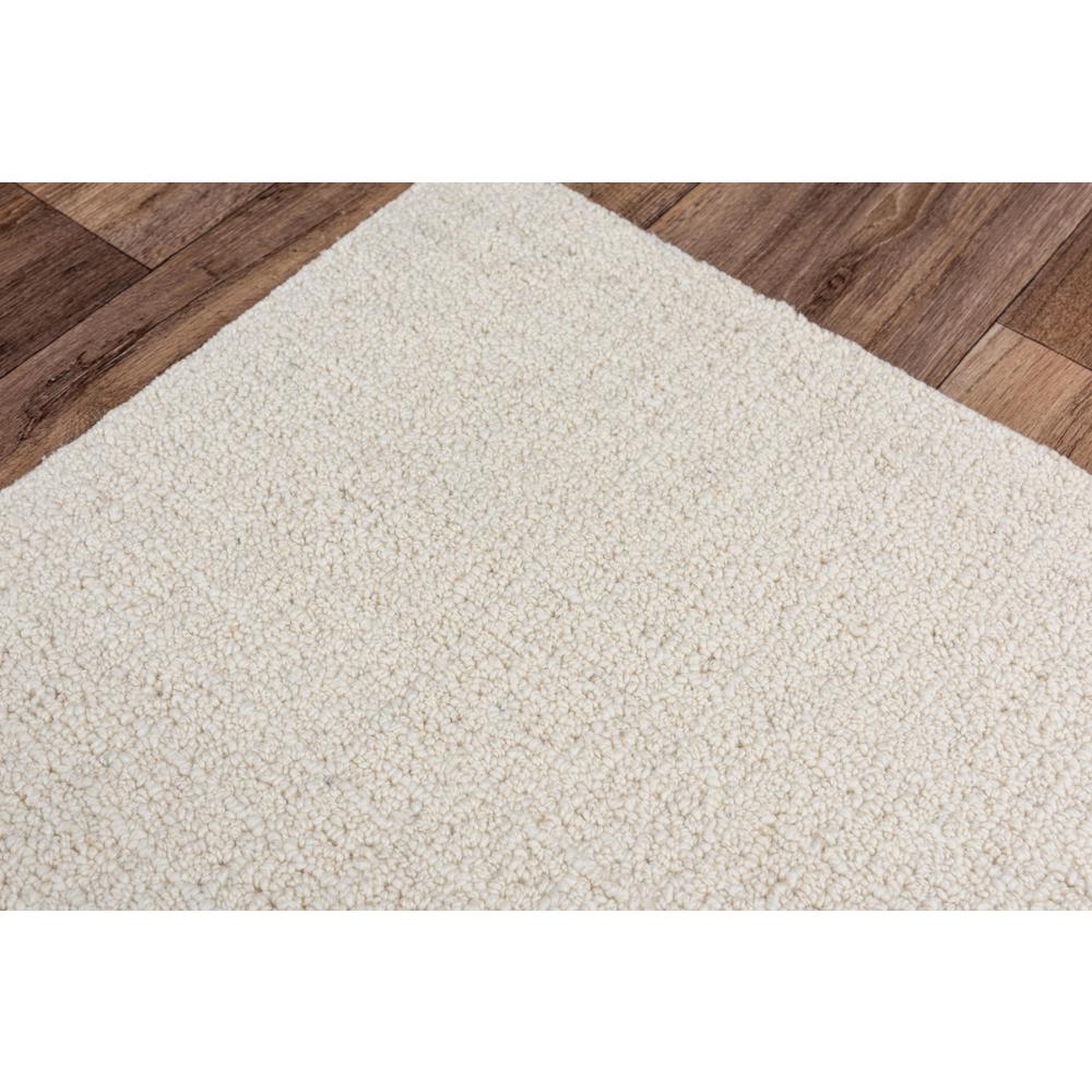 Hand Tufted Loop Pile Wool Rug, 3' x 5'. Picture 5