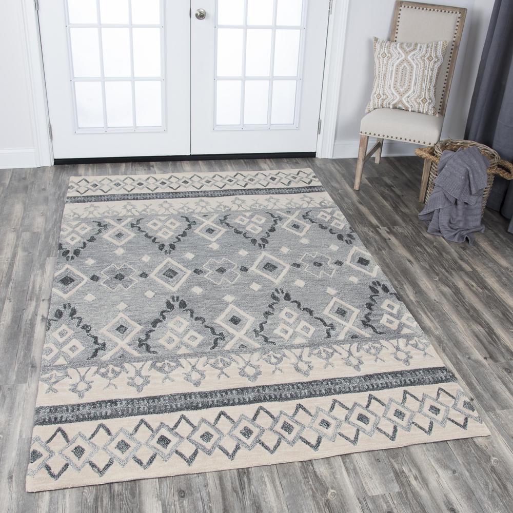 2' x 8' Hand-Tufted Rectangle Runner. Picture 2