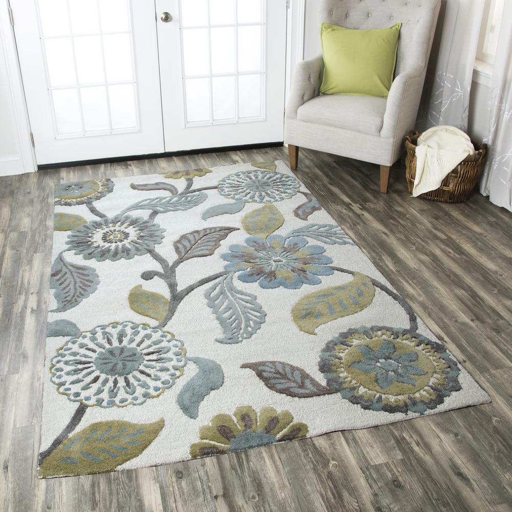 Milan Neutral 10' x 14' Hand-Tufted Rug- ML1011. Picture 6