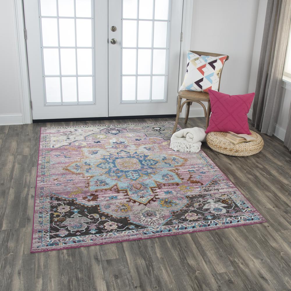 Morocco Gray 7'6" x 9'5" Power-Loomed Rug- MR1008. Picture 6