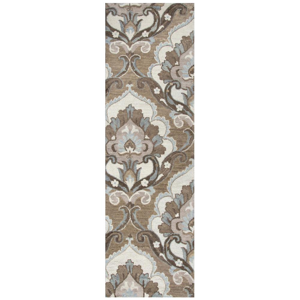Hand Tufted Cut Pile Wool Rug, 2'6" x 8'. Picture 1