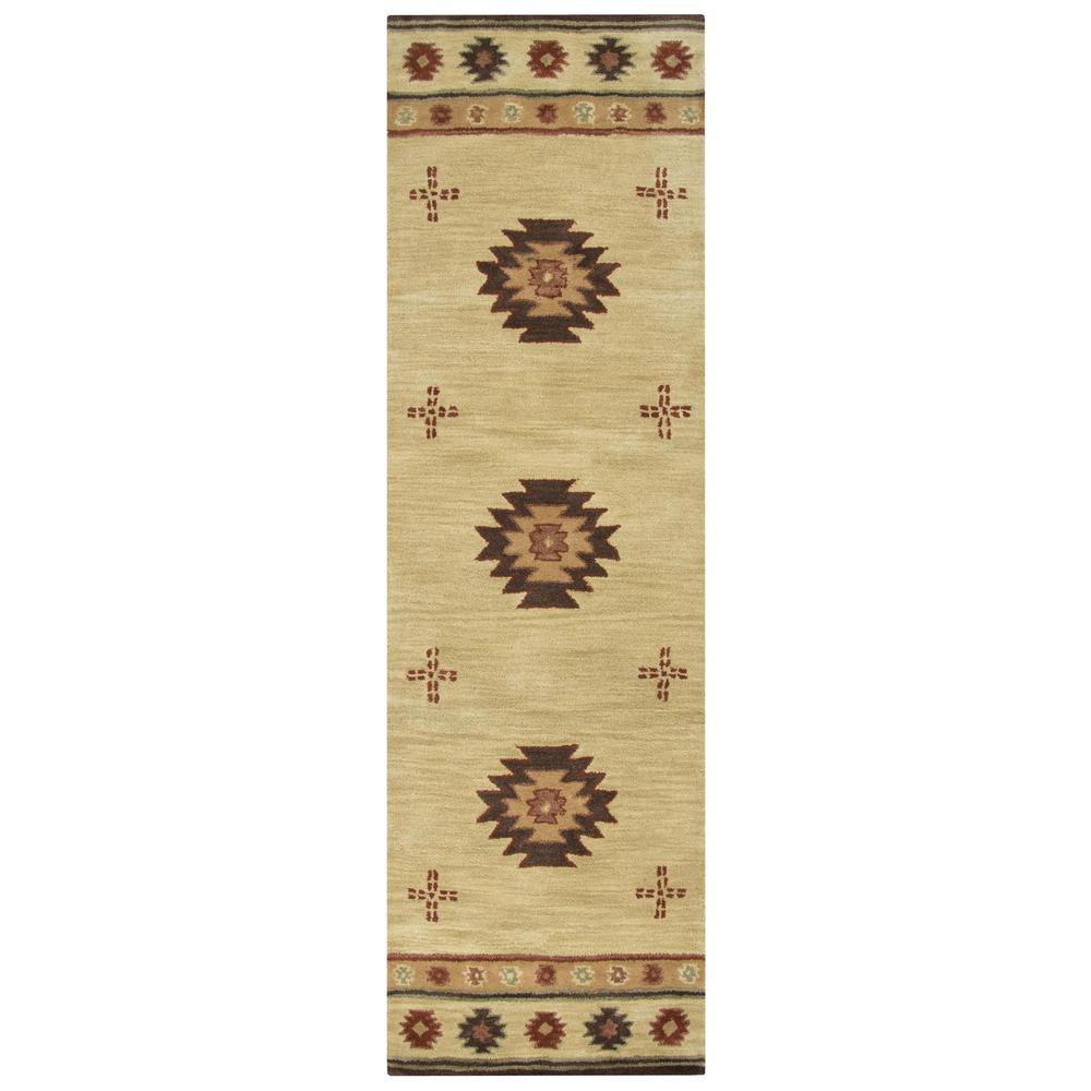 Hand Tufted Cut Pile Wool Rug, 2'6" x 8'. Picture 1