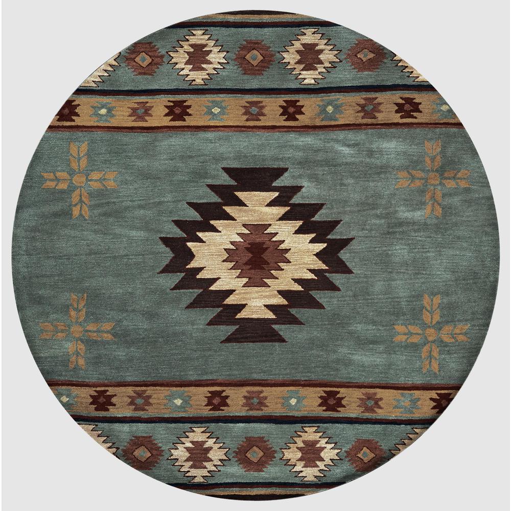 Hand Tufted Cut Pile Wool Rug, 8' x 8'. Picture 1