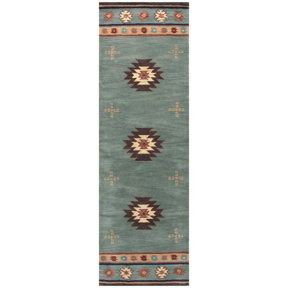 Hand Tufted Cut Pile Wool Rug, 2'6" x 8'. Picture 1