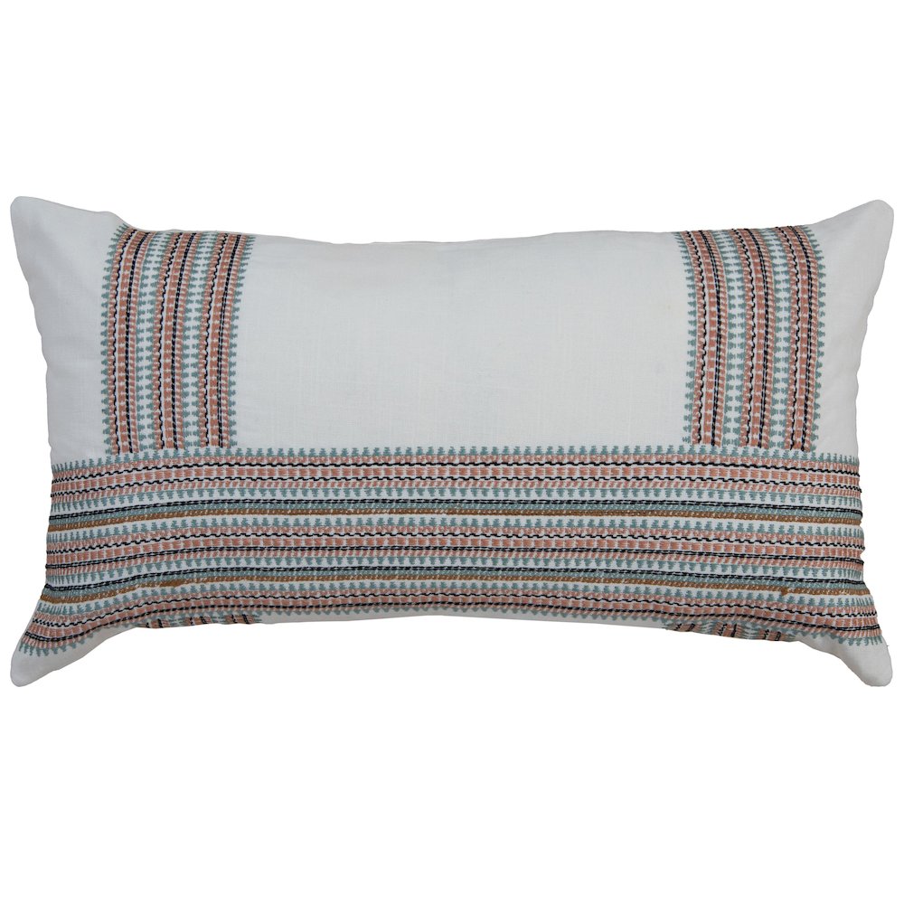 Transitional  14" x 26" Down Filled Pillow. Picture 1