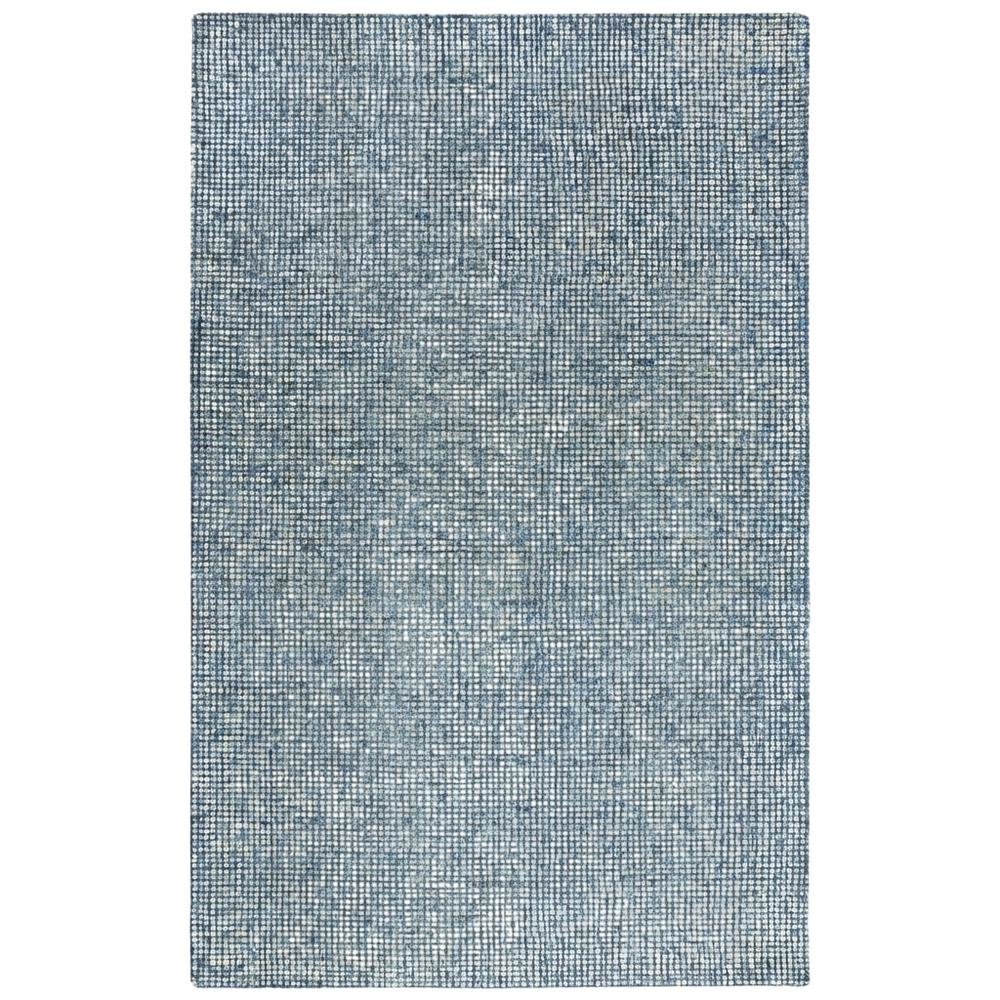 Blue Hand-Tufted Rectangle Rug with Casual Style and Cotton Backing. Picture 4