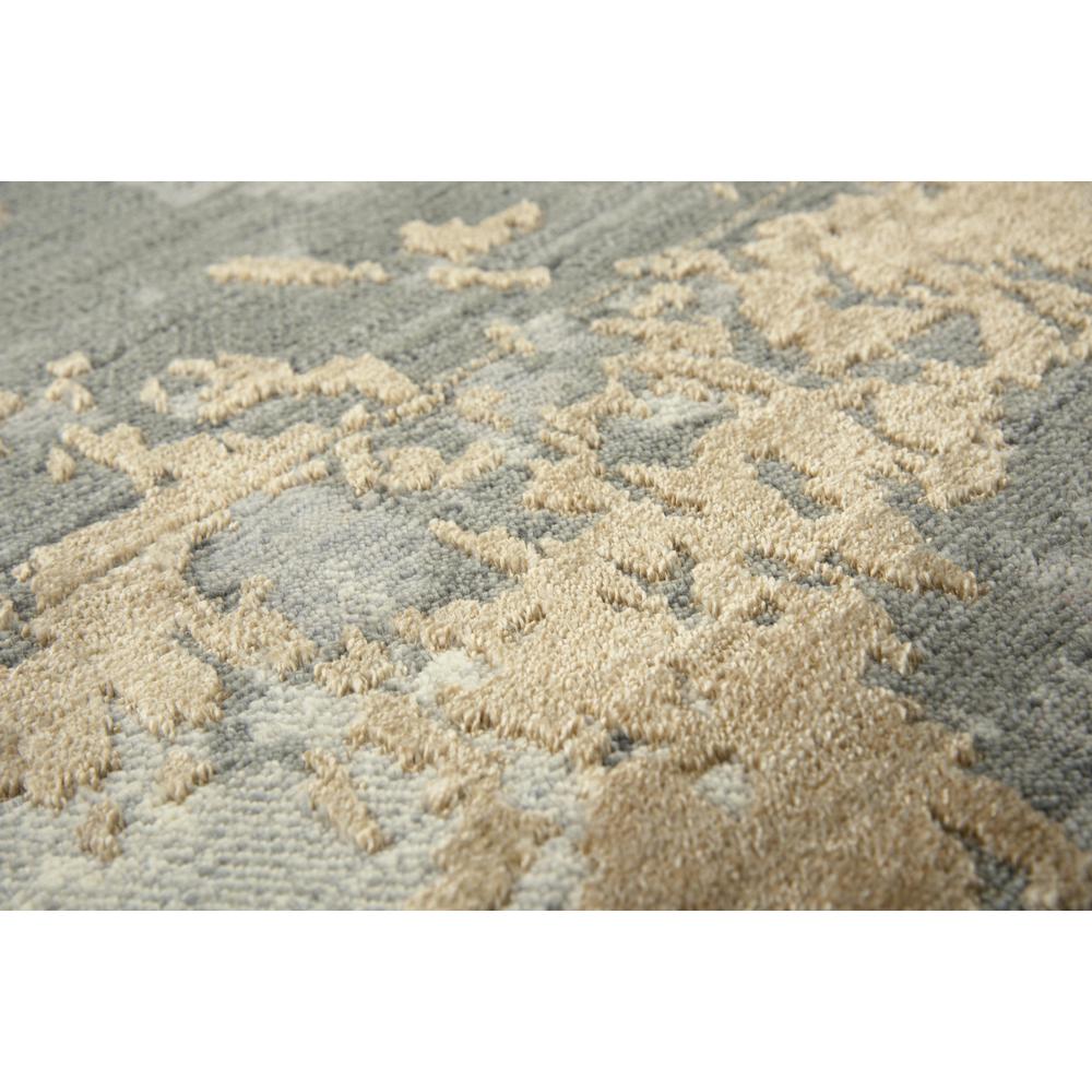 Hybrid Cut Pile Wool/ Tencel Rug, 2'6" x 8'. Picture 4