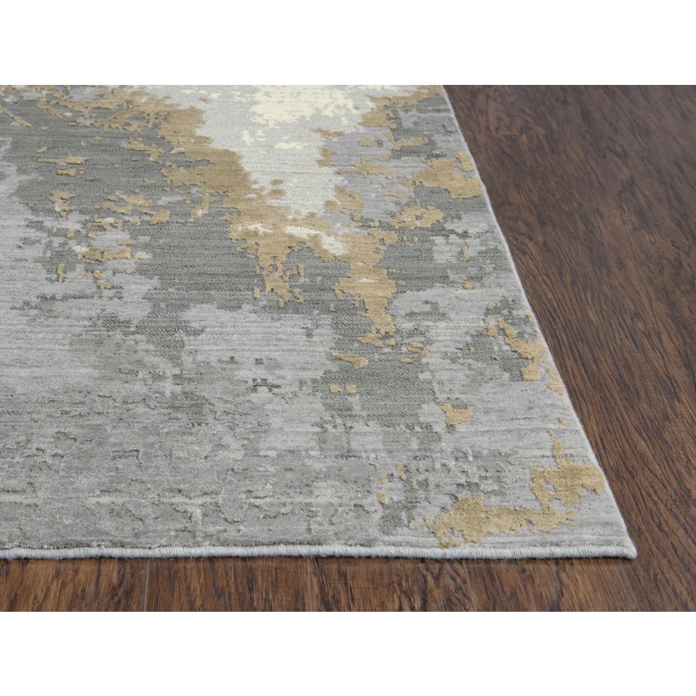 Hybrid Cut Pile Wool/ Tencel Rug, 2'6" x 8'. Picture 3
