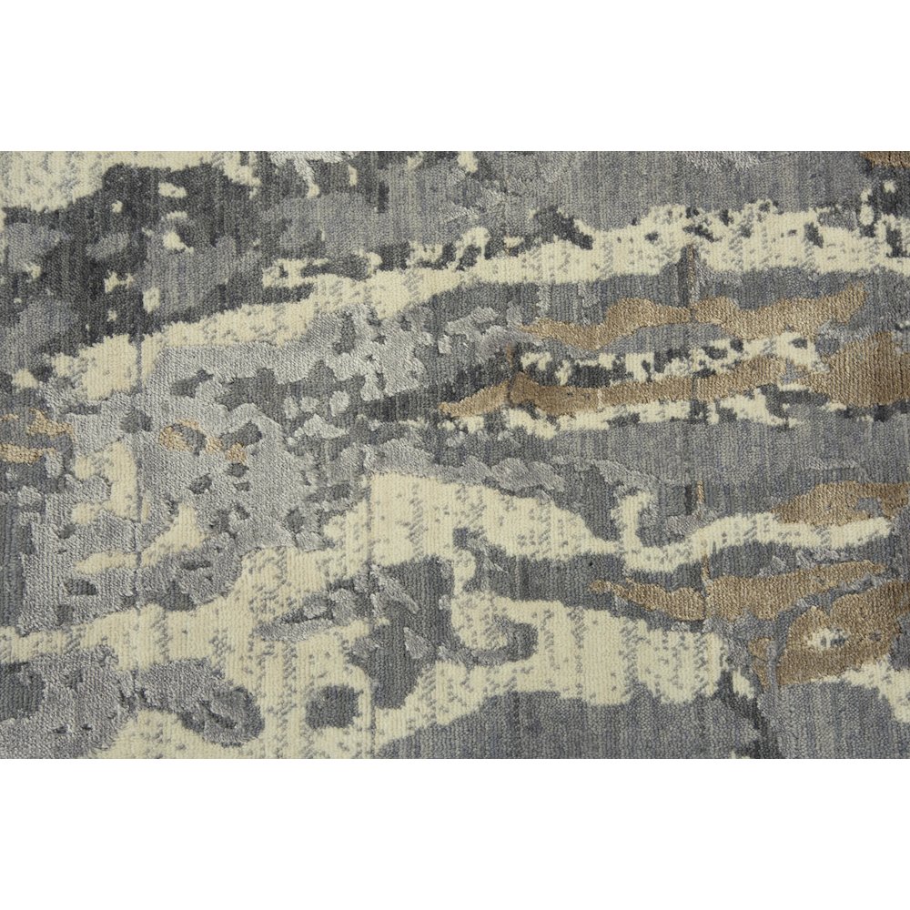 Hybrid Cut Pile Wool/ Tencel Rug, 2'6" x 8'. Picture 4