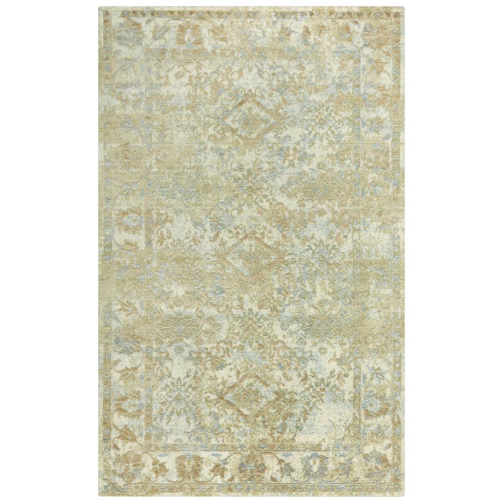 Hybrid Cut Pile Wool/ Tencel Rug, 8' x 10'. Picture 1