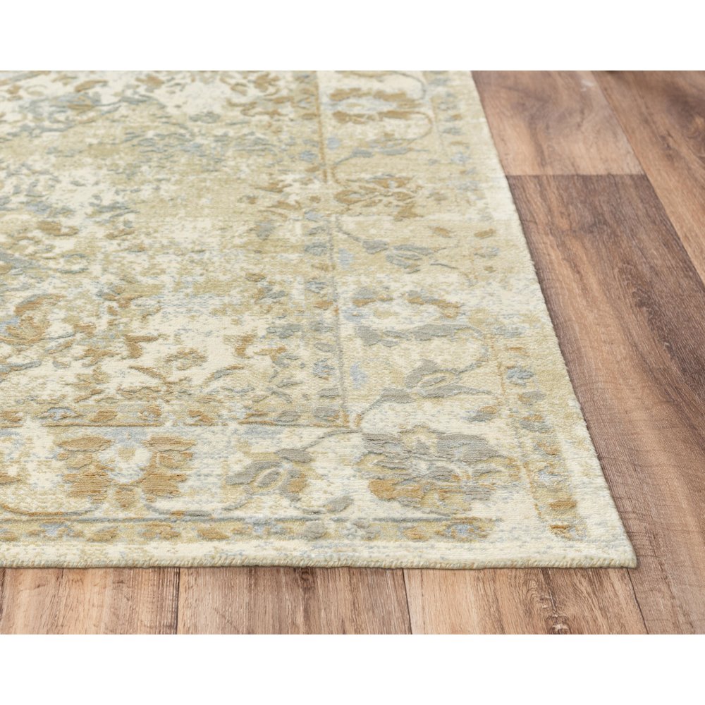 Hybrid Cut Pile Wool/ Tencel Rug, 2'6" x 8'. Picture 3