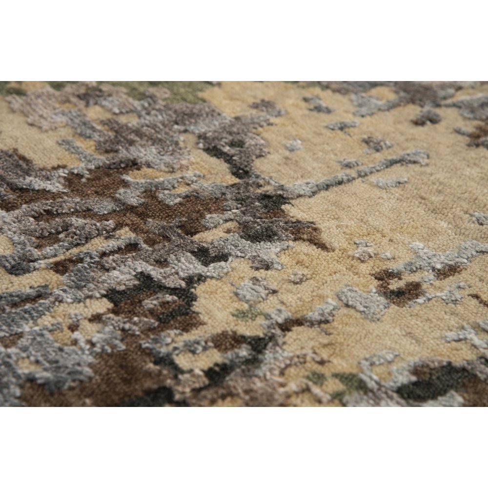Hand Knotted Cut Pile Wool/ Viscose Rug, 8' x 10'. Picture 5