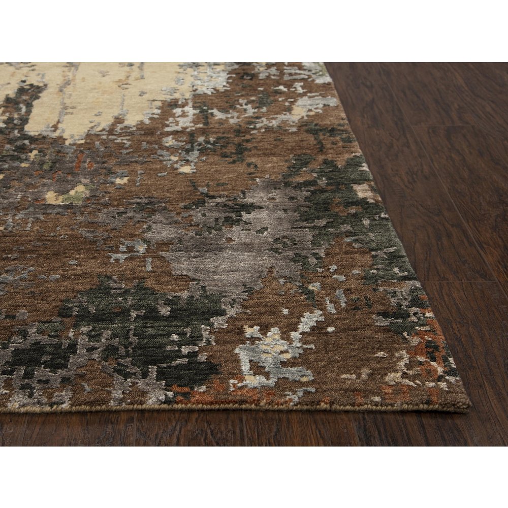 Hand Knotted Cut Pile Wool/ Viscose Rug, 8' x 10'. Picture 3