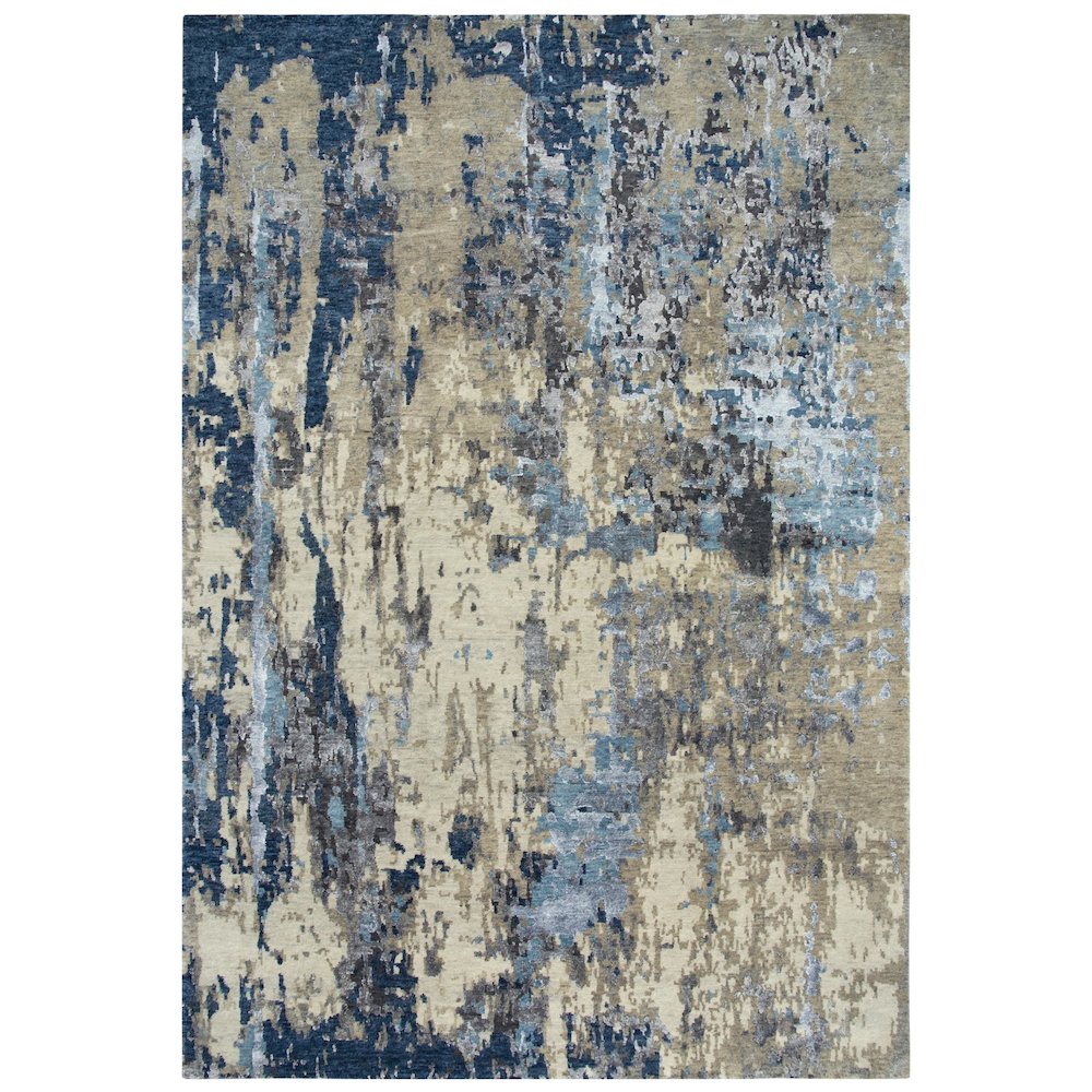 Hand Knotted Cut Pile Wool/ Viscose Rug, 8' x 10'. Picture 1
