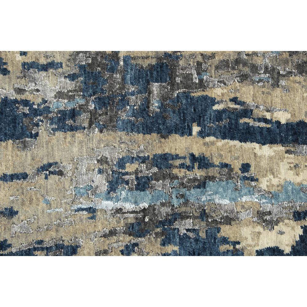 Hand Knotted Cut Pile Wool/ Viscose Rug, 8' x 10'. Picture 4