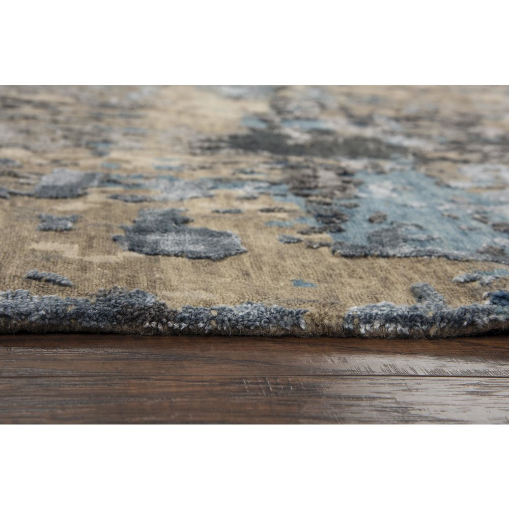 Hand Knotted Cut Pile Wool/ Viscose Rug, 8' x 10'. Picture 6